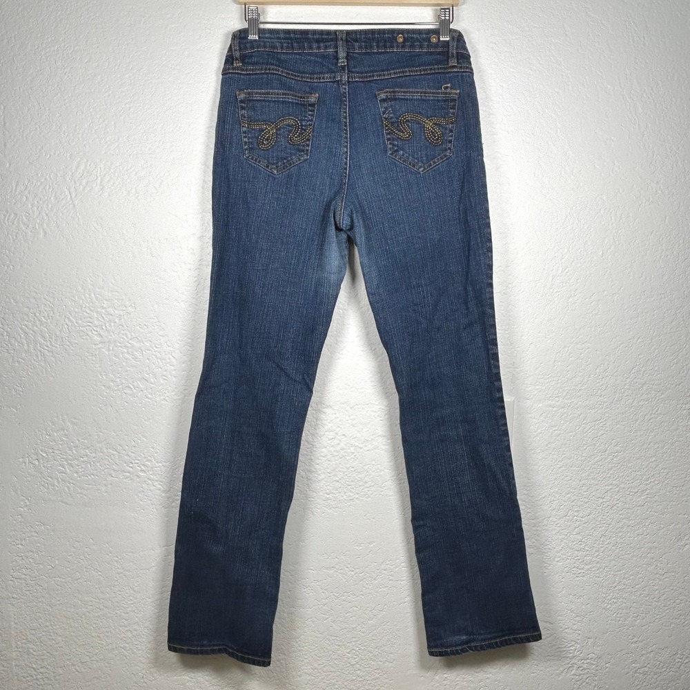Southpole Jeans Dark Wash Straight Leg Embroidered Pockets Blue